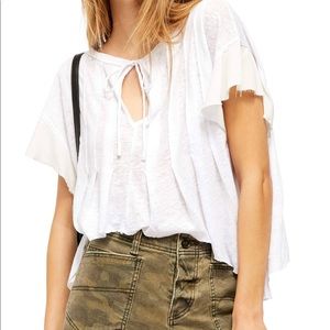 Free People Terra Textured Pleated Top